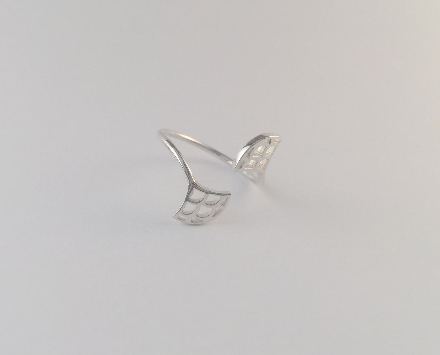 Bague double Vague Seigaiha, argent sterling, inspiration Japon. Bague ouverte.