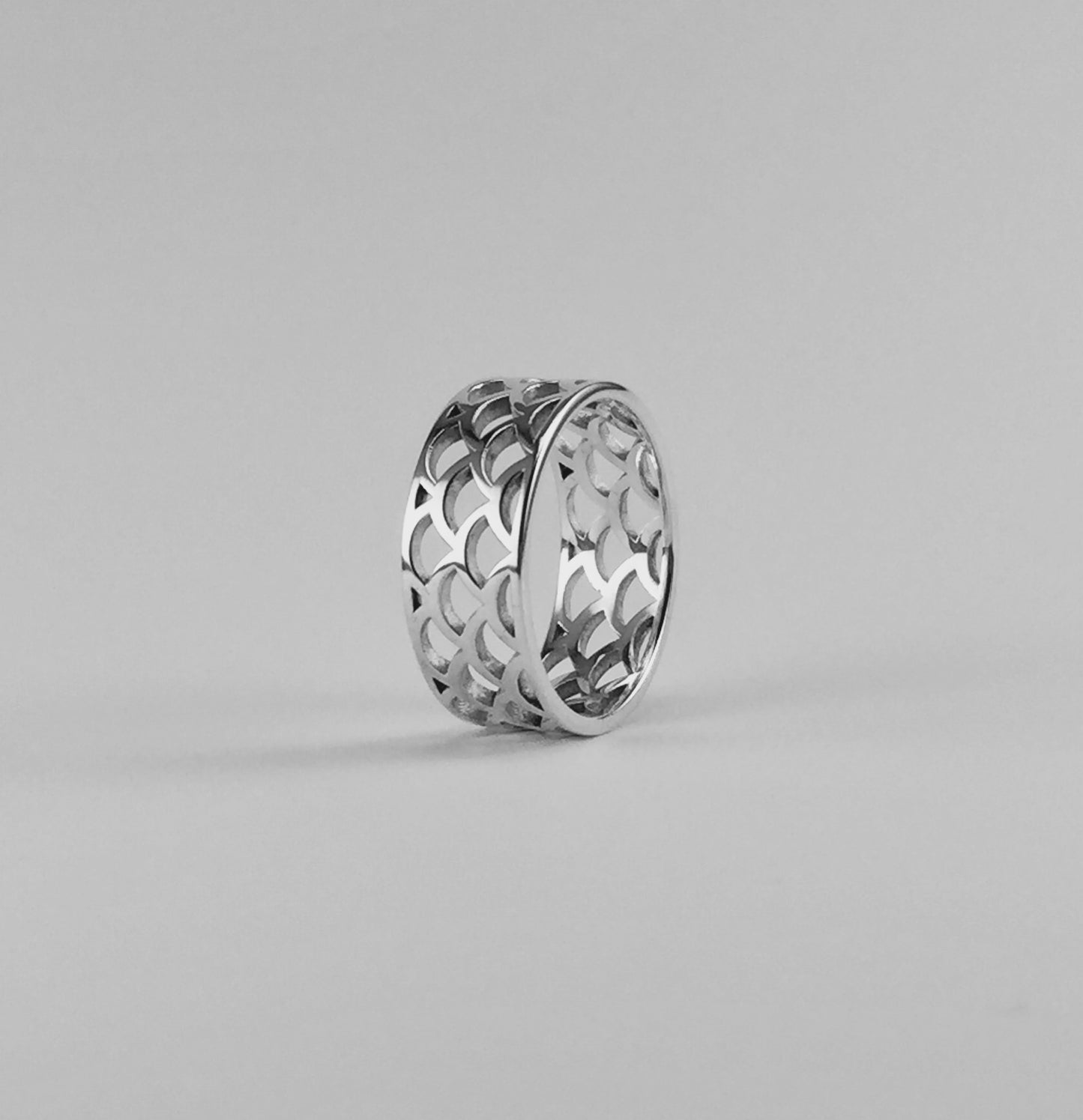 Bague Vague Seigaiha anneau, argent sterling, inspiration Japon. Alliance