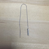 Boucle d'oreille Bouleau style enfile aiguille, inspirée de l'écorce des arbres et entièrement faites à la main. Argent sterling.