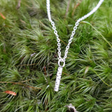 Trio 2 mini bouleau : boucles d'oreilles enfiles-aiguilles, collier, bague.