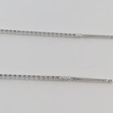 Enfile aiguille boucles d'oreille Vague Seigaiha , argent sterling,  inspiration Japon. Bijoux minimalistes.