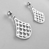 Boucles d'oreille Vague Seigaiha , argent sterling,  inspiration Japon. Bijoux minimalistes.