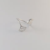 Bague double Vague Seigaiha, argent sterling,  inspiration Japon. Bague ouverte.