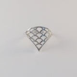 Bague Vague Seigaiha, argent sterling,  inspiration Japon
