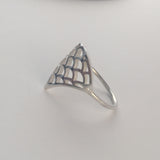 Bague Vague Seigaiha, argent sterling,  inspiration Japon