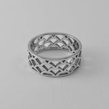 Bague Vague Seigaiha anneau, argent sterling,  inspiration Japon. Alliance