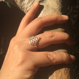 Bague Vague Seigaiha, argent sterling,  inspiration Japon