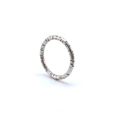 Bague Bouleau, jonc inspiré de l'écorce du bouleau. Argent sterling. Bague mixte, pour femme et homme.