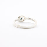 Bague LUNA , argent sterling et pierre semi-précieuse, bague sertie d'une topaze. Bague de fiançailles, mariage, pierre fine.