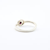 Bague LUNA , argent sterling et pierre semi-précieuse, bague sertie d'une améthyste. Bague de fiançailles, mariage, pierre fine.