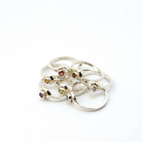 Bague LUNA , argent sterling et pierre semi-précieuse, bague sertie d'une topaze. Bague de fiançailles, mariage, pierre fine.