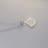 Collier Vague Seigaiha, Pendentif argent sterling avec chaîne,  inspiration Japon