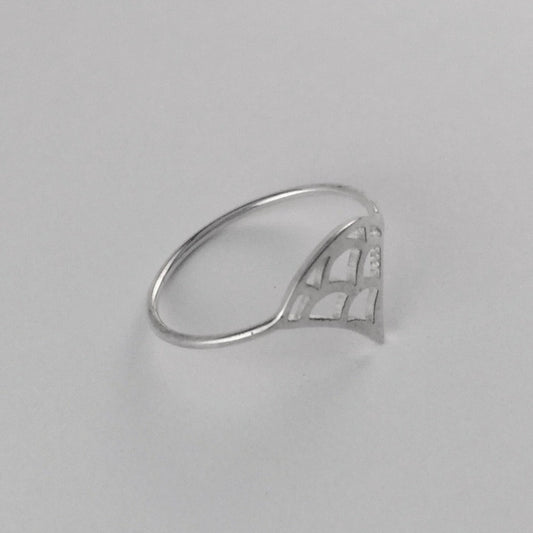 mini Bague Vague Seigaiha , Bague de phalange, argent sterling,  inspiration Japon. Bijoux minimalistes.